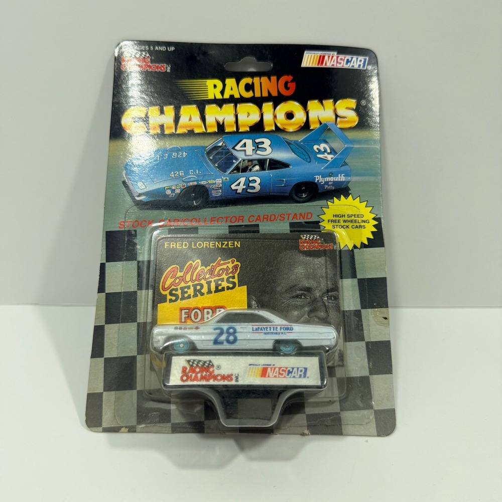 Racing Champions Diecast Car 1:64 White New Fred Lorenzen NASCAR 28 Ford